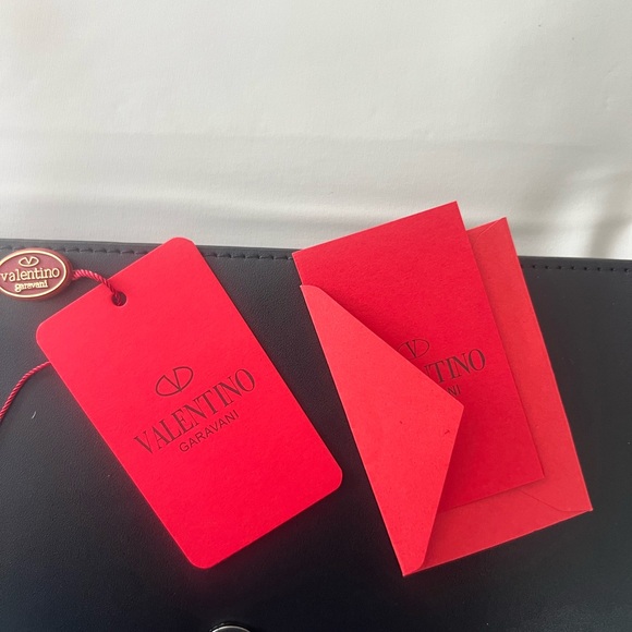 Valentino Rockstud clutch black and silver with chain - Picture 9 of 9